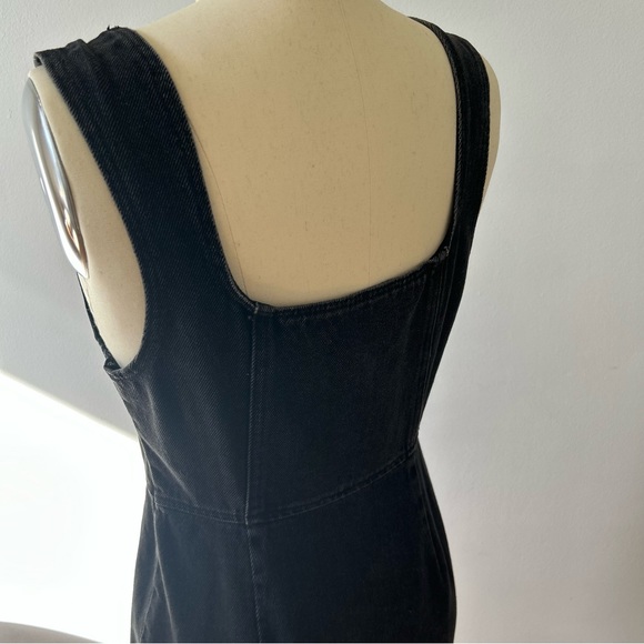 Washed Black Denim Button-up Mini Dress - Picture 11 of 11